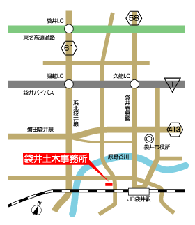 袋井土木事務所アクセスマップ