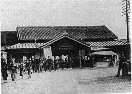 昭和10年頃の藤枝駅前の写真