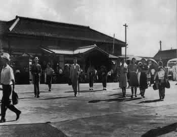 昭和20年代の旧国鉄島田駅舎の写真