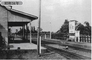 昭和34年頃の駿遠線遠州神戸駅の様子