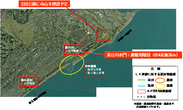 吉田町施設整備位置図